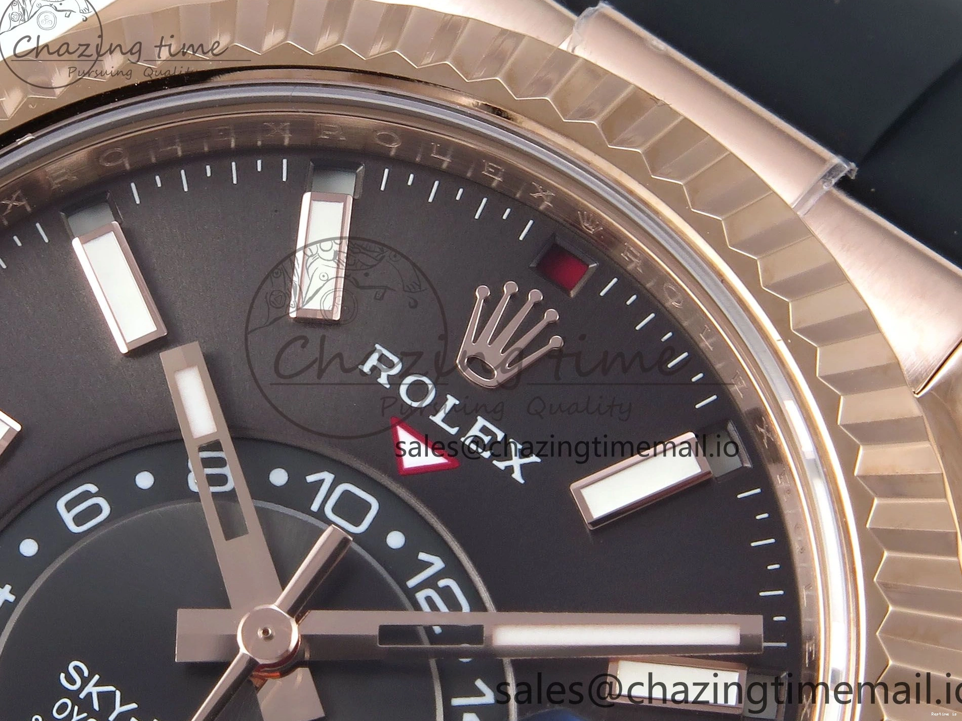 0104 Sky-Dweller 336235 RG ZF 1:1 Best Edition Gray Dial on Oysterflex Strap A23J (Gain Weight) SportInspired 908